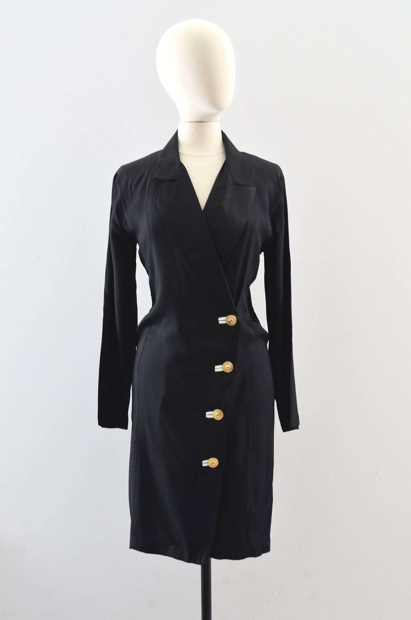 Vintage 80's Tuxedo Dresss / S