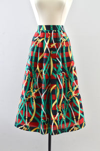 Vintage Burberrys "Archive" Cotton Midi Skirt