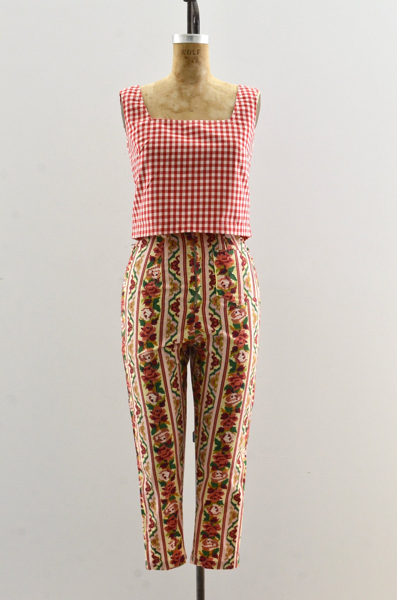Vintage Floral Print Pants