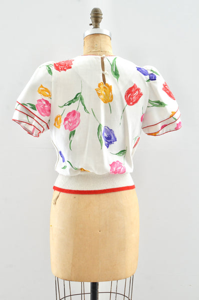 Floral Sweater Top / small