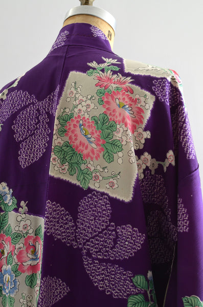Purple Hana Vintage Kimono Haori