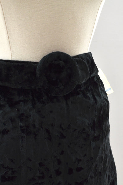 Vintage 60's Crushed Velvet Mini Skirt