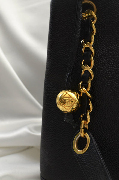 Chanel Vintage Caviar Dome Tote Bag