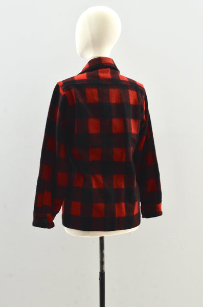 50's "5 Brother" Plaid Jacket / Small / As Is