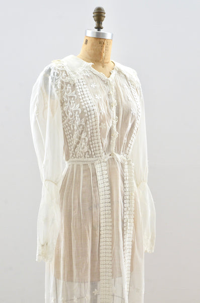 Edwardian Lawn Dress / small medium
