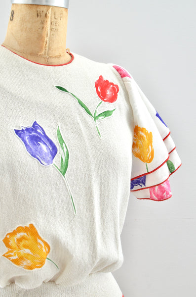 Floral Sweater Top / small