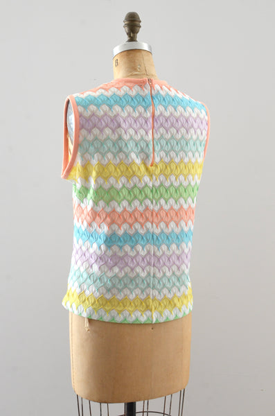 70's Pastel Stripe Top Set