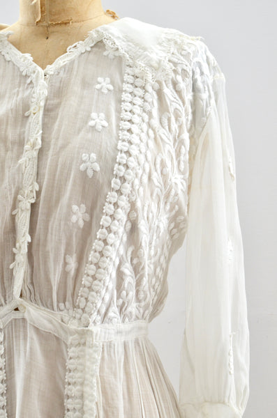 Edwardian Lawn Dress / small medium