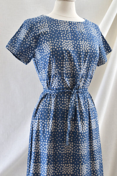 Vintage Grid Floral Dress