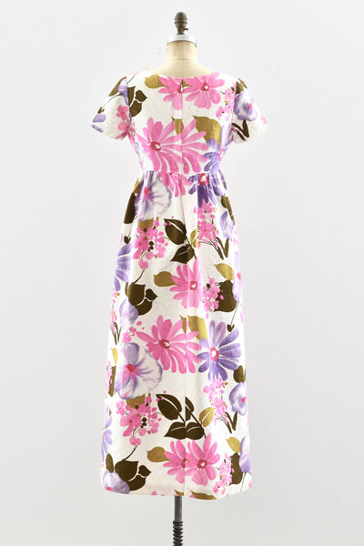 1960s Floral Maxi Dress - Pickled Vintage