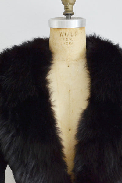 Fur Collar Sweater - Pickled Vintage