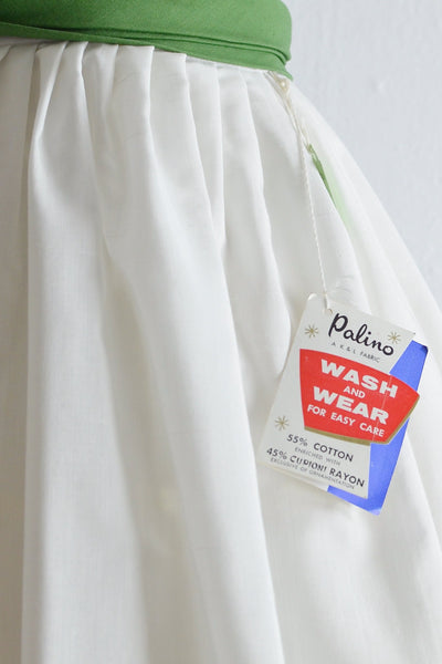 Vintage Embroidered White 50s Dress - Pickled Vintage