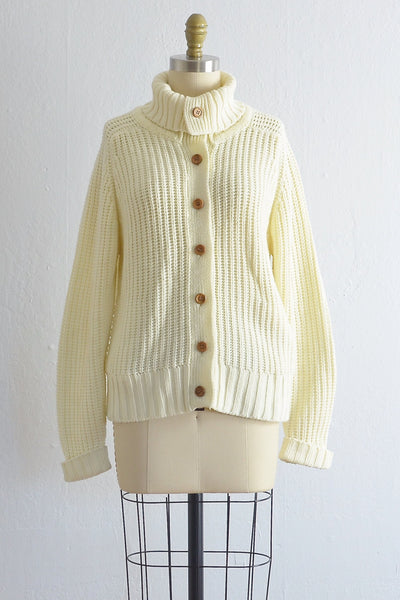 Vintage 1970s Button Neck Sweater - Pickled Vintage
