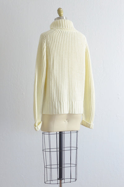 Vintage 1970s Button Neck Sweater - Pickled Vintage