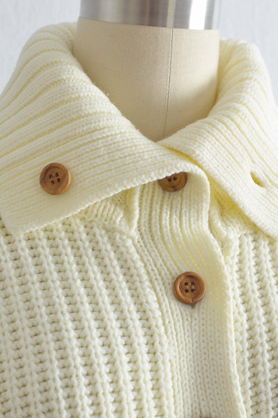 Vintage 1970s Button Neck Sweater - Pickled Vintage