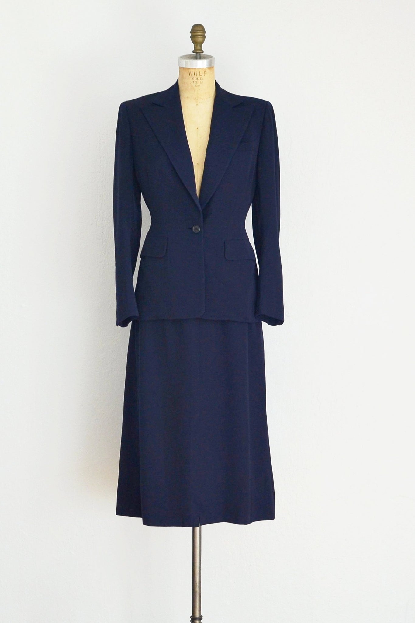 40s Navy Blue Suit - Pickled Vintage