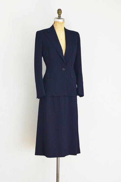 40s Navy Blue Suit - Pickled Vintage