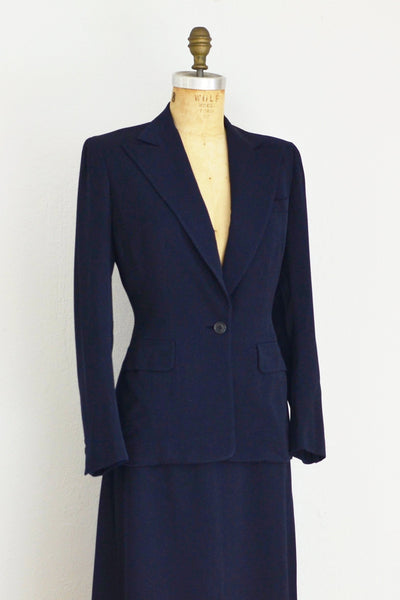 40s Navy Blue Suit - Pickled Vintage