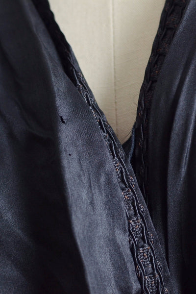 Antique 1800s Black Victorian Bodice Gothic Blouse - Pickled Vintage