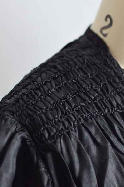 Antique 1800s Black Victorian Bodice Gothic Blouse - Pickled Vintage