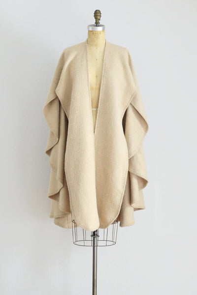 Alpaca Wool Cape - Pickled Vintage