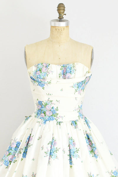 1950s Betty Draper Strapless Dress - Pickled Vintage