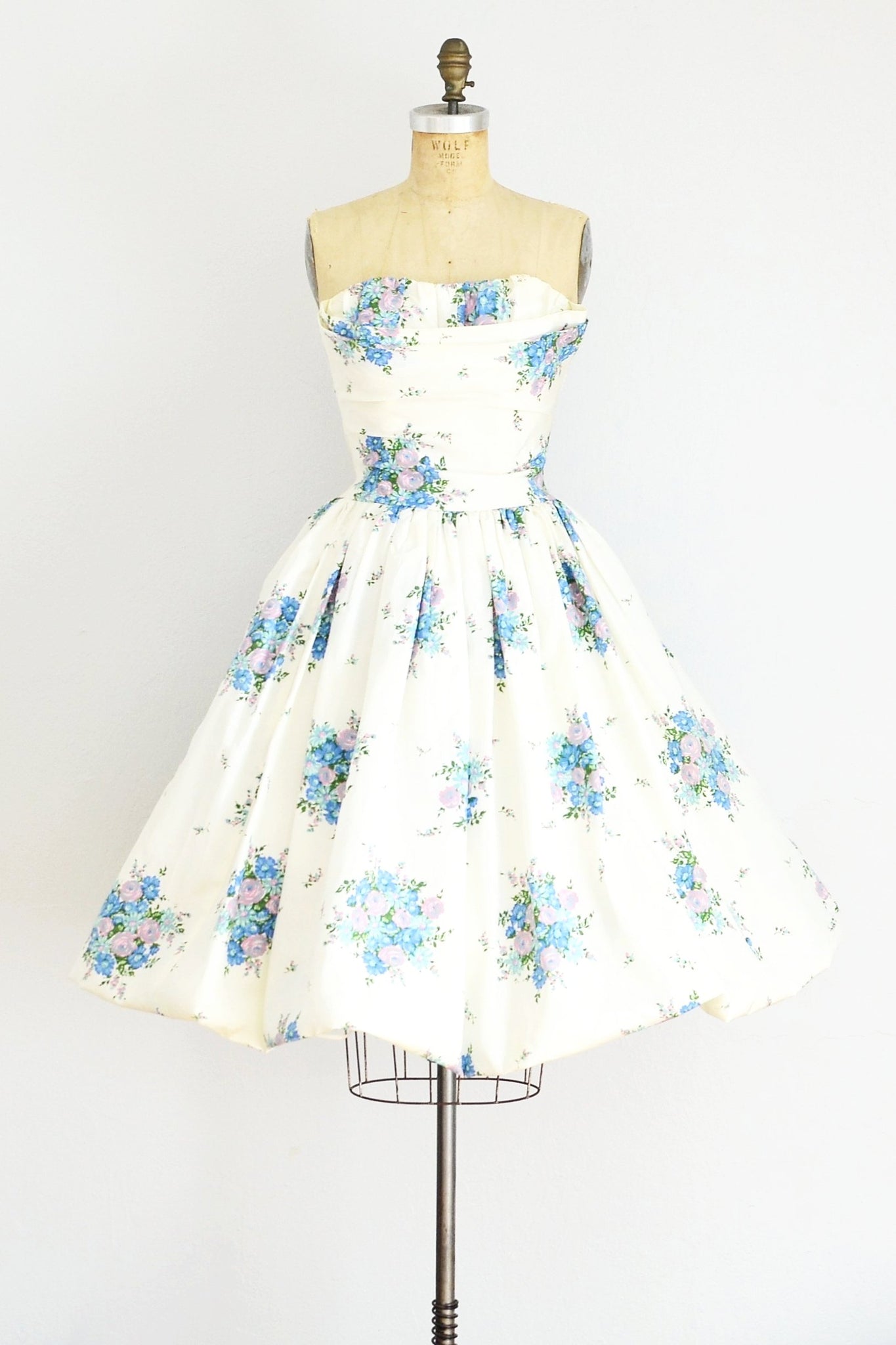 1950s Betty Draper Strapless Dress - Pickled Vintage
