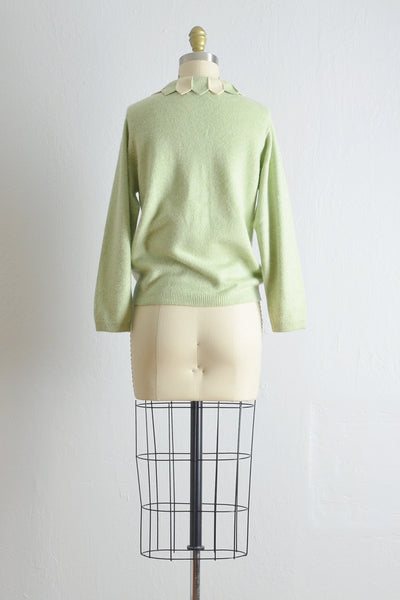 Vintage 1950s Petal Collar Cashmere Cardigan - Pickled Vintage