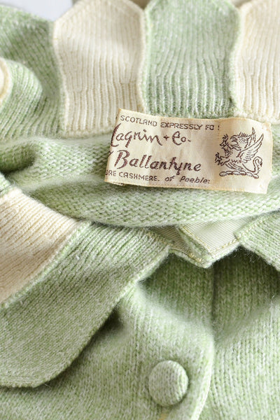 Vintage 1950s Petal Collar Cashmere Cardigan - Pickled Vintage