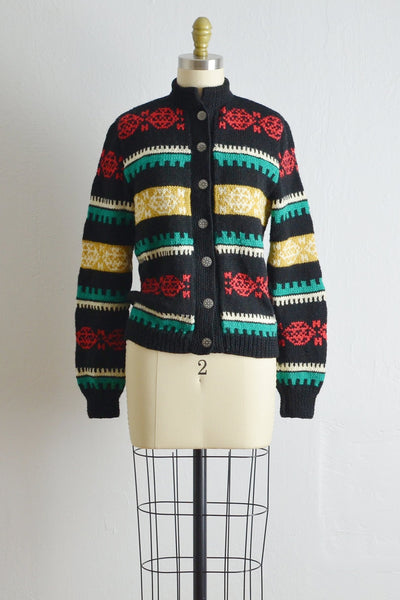 Vintage Nordic Sweater Cardigan - Pickled Vintage