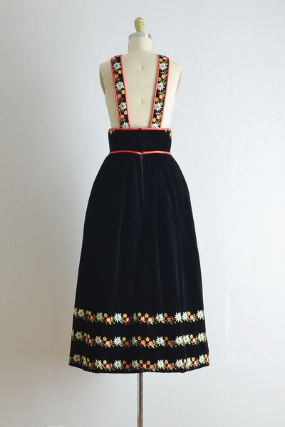 Vintage Velvet Bohemian Folk Dress - Pickled Vintage