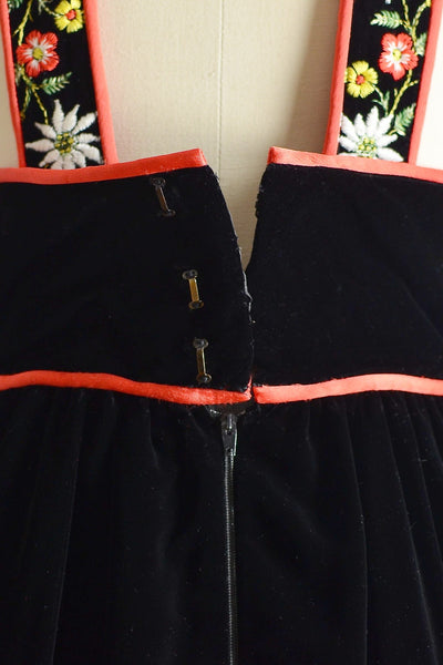 Vintage Velvet Bohemian Folk Dress - Pickled Vintage