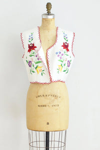 Vintage Hungarian Embroidered Vest - Pickled Vintage