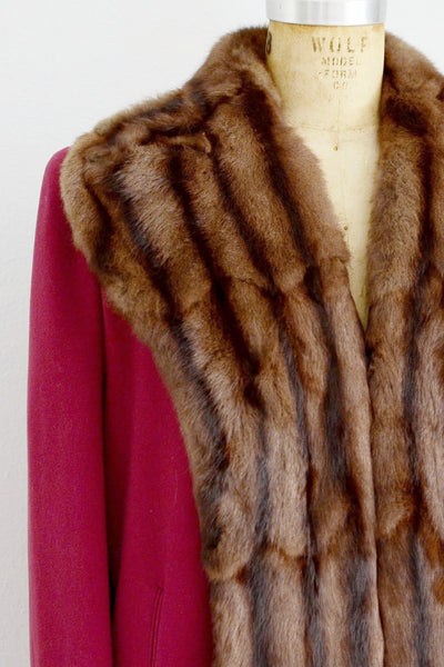 40s Raspberry Coat - Pickled Vintage