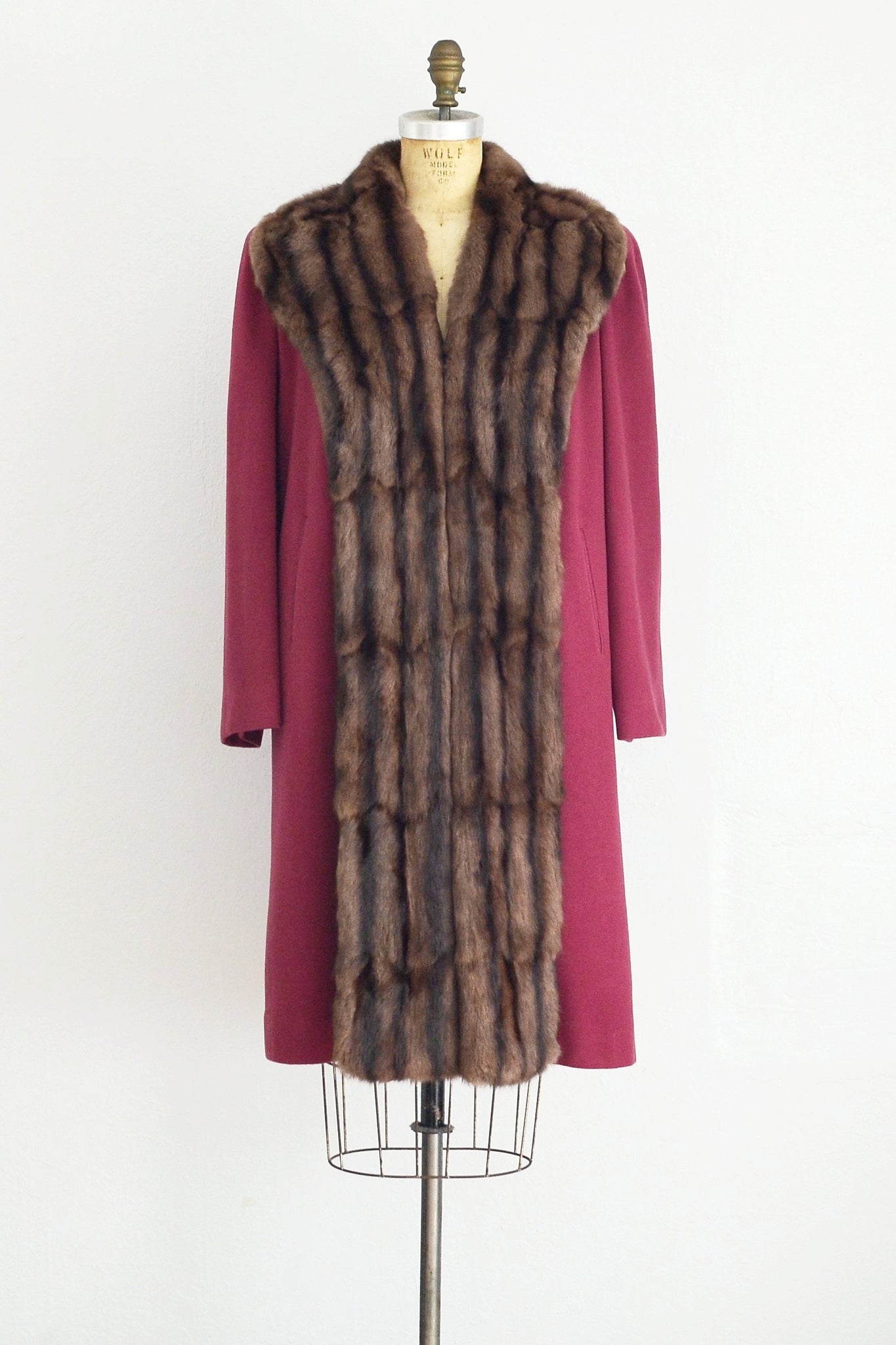 40s Raspberry Coat - Pickled Vintage