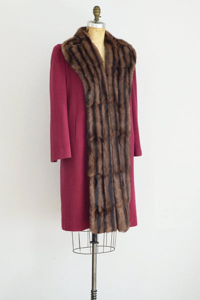 40s Raspberry Coat - Pickled Vintage