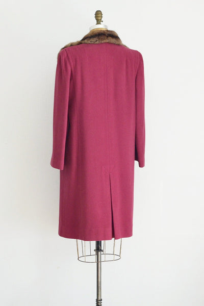 40s Raspberry Coat - Pickled Vintage