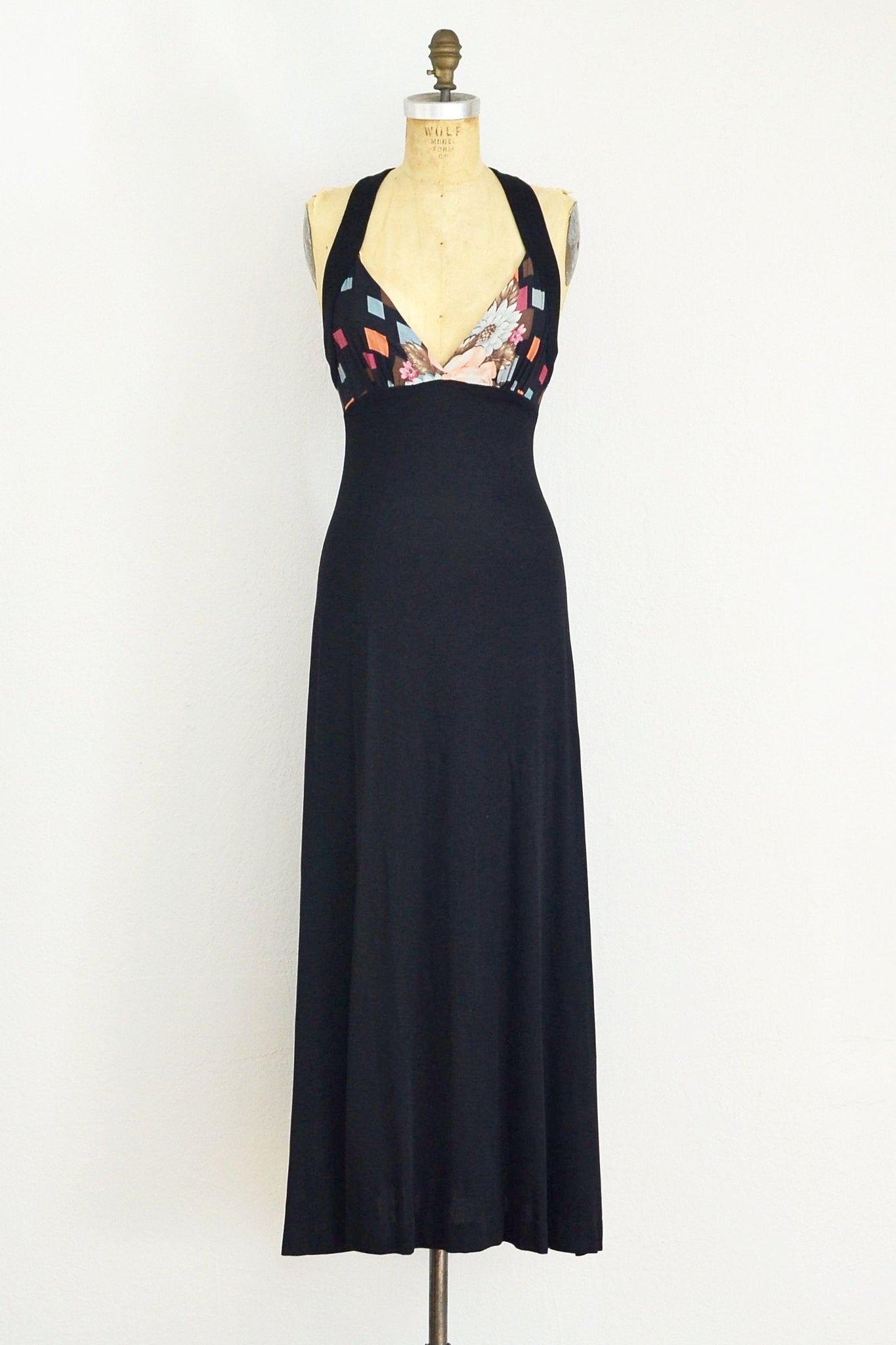 70s Sultry Racerback Dress - Pickled Vintage