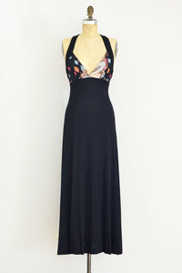 70s Sultry Racerback Dress - Pickled Vintage