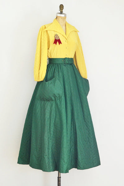 1940s Over Dress - Pickled Vintage