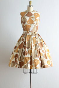 Vintage 1950s Cut Out Pear Dress - Pickled Vintage