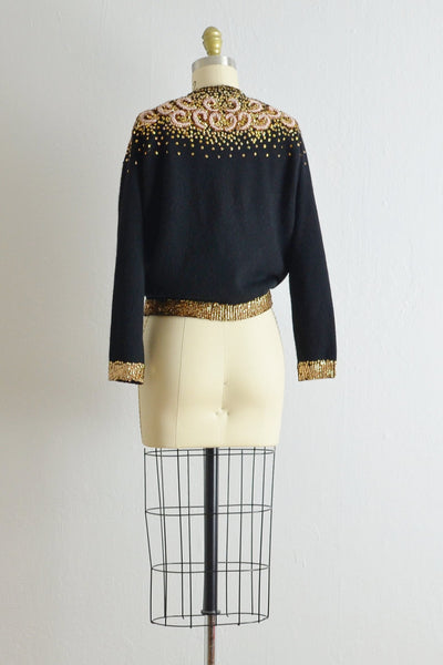 Vintage 1950s Pink Caviar Cardigan - Pickled Vintage