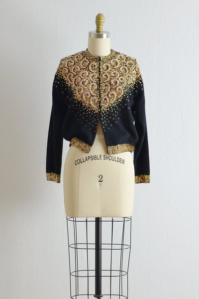 Vintage 1950s Pink Caviar Cardigan - Pickled Vintage