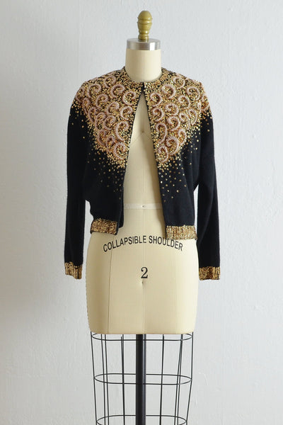 Vintage 1950s Pink Caviar Cardigan - Pickled Vintage