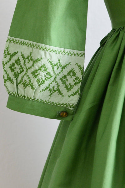 50s Green Dress - Pickled Vintage