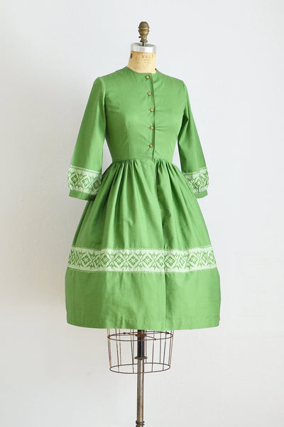 50s Green Dress - Pickled Vintage