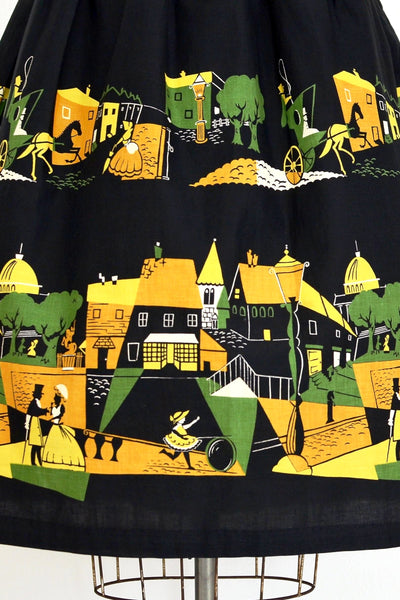 1950s Novelty Print Skirt - Pickled Vintage
