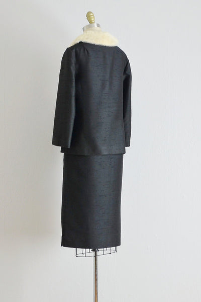 Vintage 1960s Black Silk Suit - Pickled Vintage