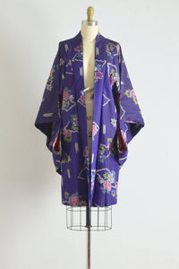 ナスビ踊り Eggplant Dance Jacket Kimono - Pickled Vintage