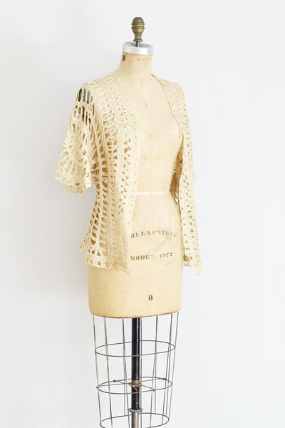 Silk Battenburg Lace Jacket - Pickled Vintage